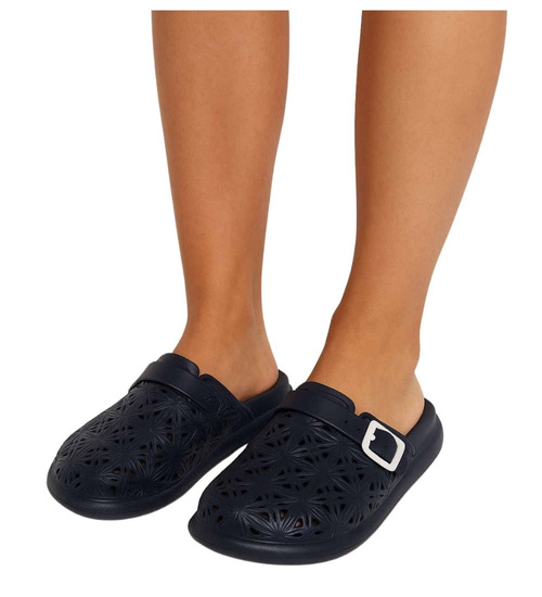 Klapki damskie Ażurowe buty na plażę Granatowe /H2 17854 G008/