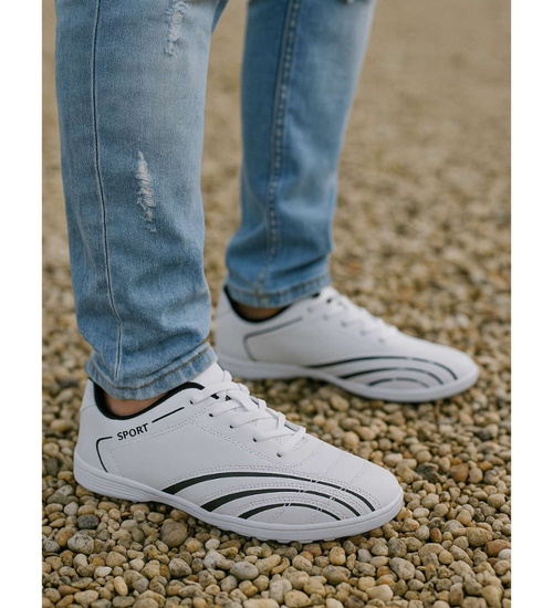 Białe trampki halówki męskie /E2-2 18151 T381/