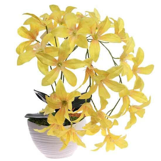 Żółty storczyk Cybidium Kompozycja kwiatowa 3 Pędy 50 cm KOMp85 S240
