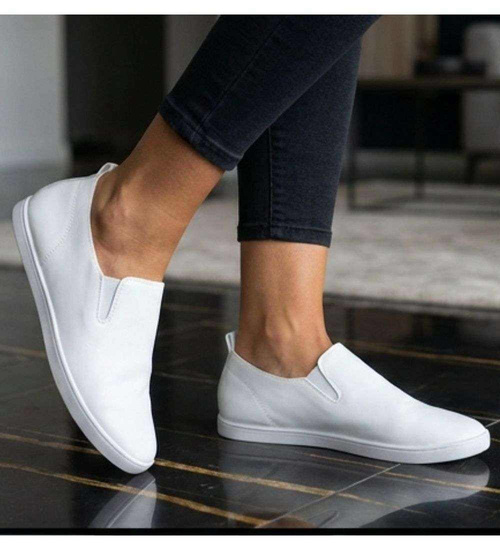 Wsuwane białe tenisówki slip on /G2-2 18675 T242/