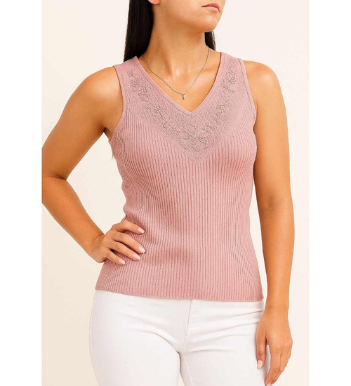 Koszulka bezrękawnik Różowa /H2 K45 ub984 S0/