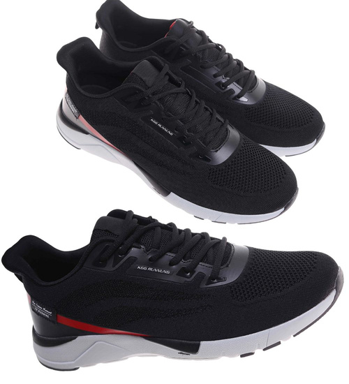 Czarne męskie buty sportowe Duże rozmiary /c5-2 18005 T693/