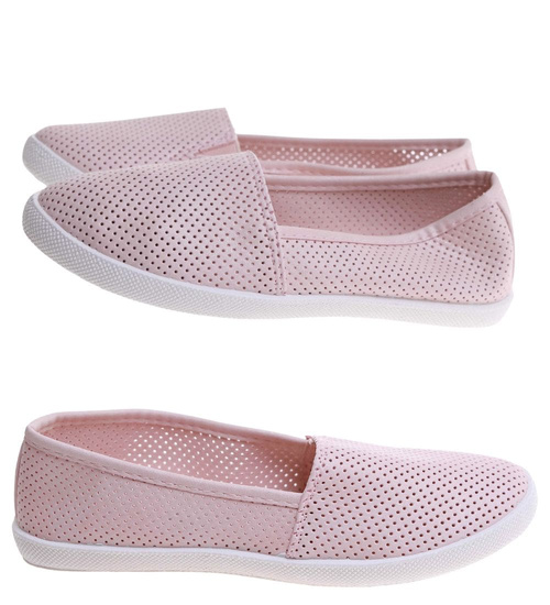 Różowe ażurowe baleriny dziewczęce /G5-2 17631 121/