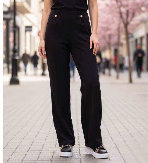 Czarne wizytowe spodnie damskie /H2 UB884 G/
