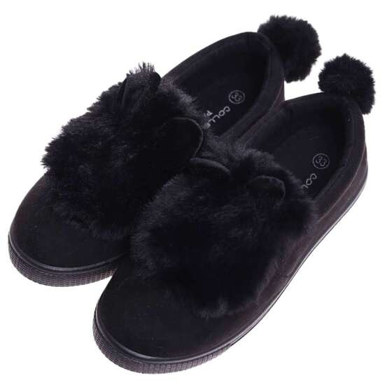 Czarne dziewczęce tenisówki /E6-3 15714 T04/