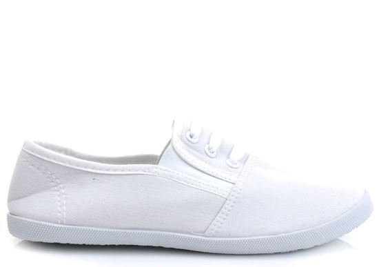 Białe tenisówki damskie slip on BIAŁE /G1-1 1611 S098/