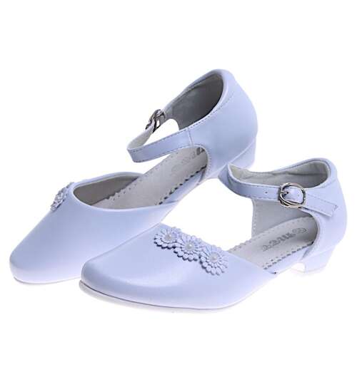 Buty pantofle komunijne dla dziewczynki /B5-2 16093 T279/