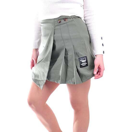 Elegancka oliwkowa spódnica mini /H-1 UB266 U192/