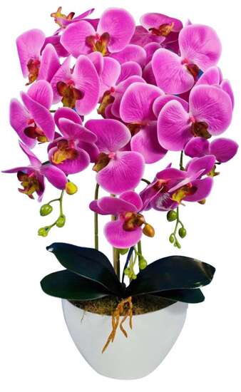 Fioletowy storczyk orchidea- sztuczne kwiaty 60 cm 3pgoc