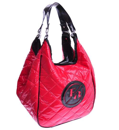 Mega pojemna czerwona torebka Shopper Bag F/B /H2-K49 TB385 M595/