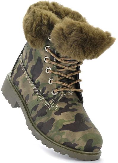 Militarne botki trapery TIMBERKI MORO /D4-3 1214 S317/