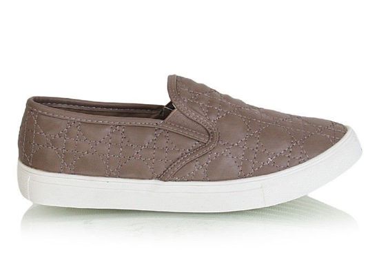 Pikowane trampki slip on /G11-2 X48 tx123/ Khaki