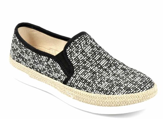 Wkładane trampki espadryle /E9-1 Ae383 S1/ Czarne