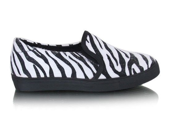 Wkładane trampki slip on /D7-1 W236 s/ Zebra