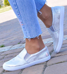 buty slip on skórzane